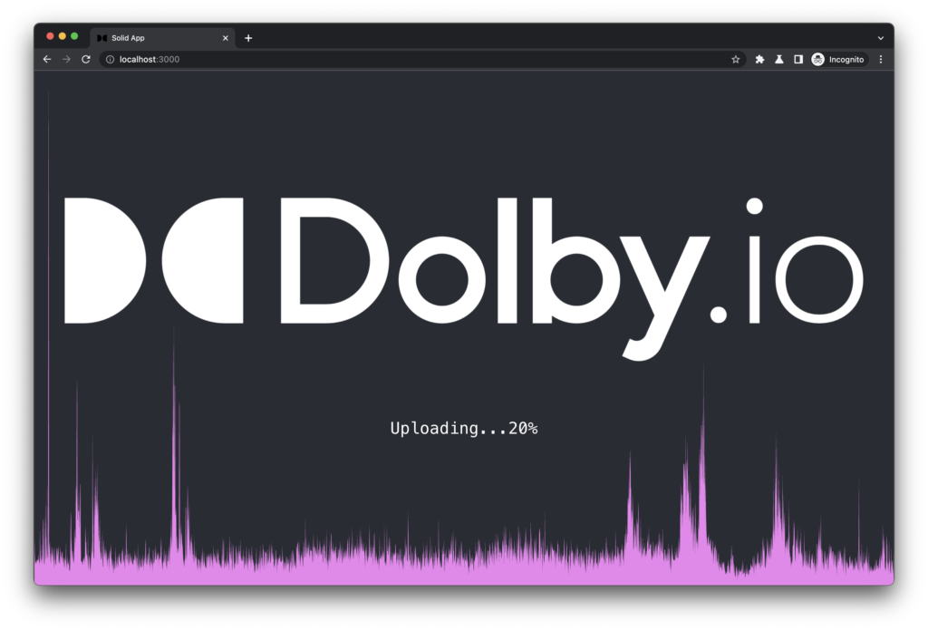 Dolby.io Waveform Wavesurfer