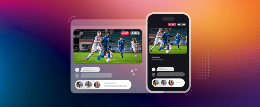  Live sports in direct to consumer app with live social chat interactions
