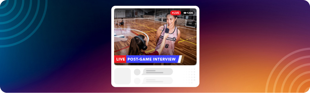 live stream of a female athlete being interviewed post-game